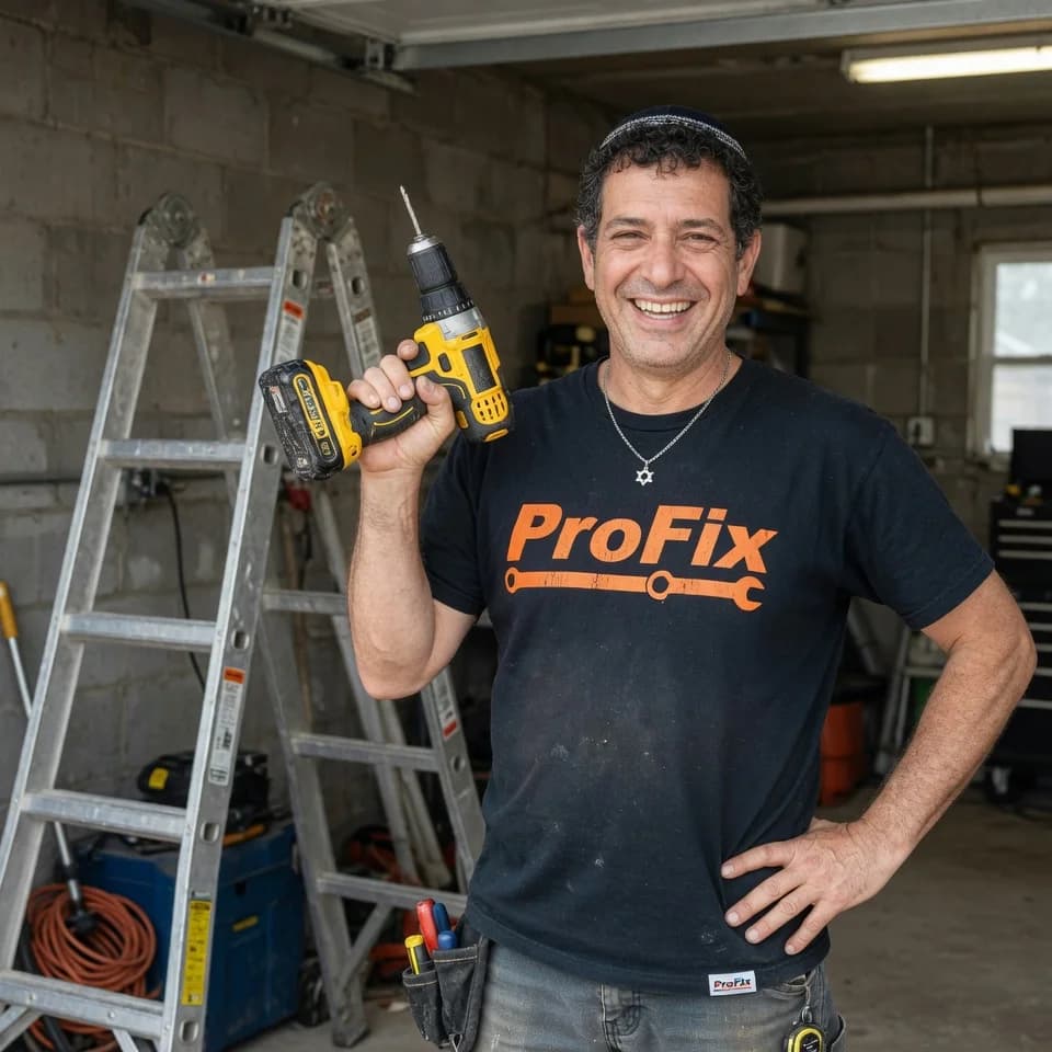 איש מקצוע עם ציוד — ProFix  הנדימן בטירת הכרמל